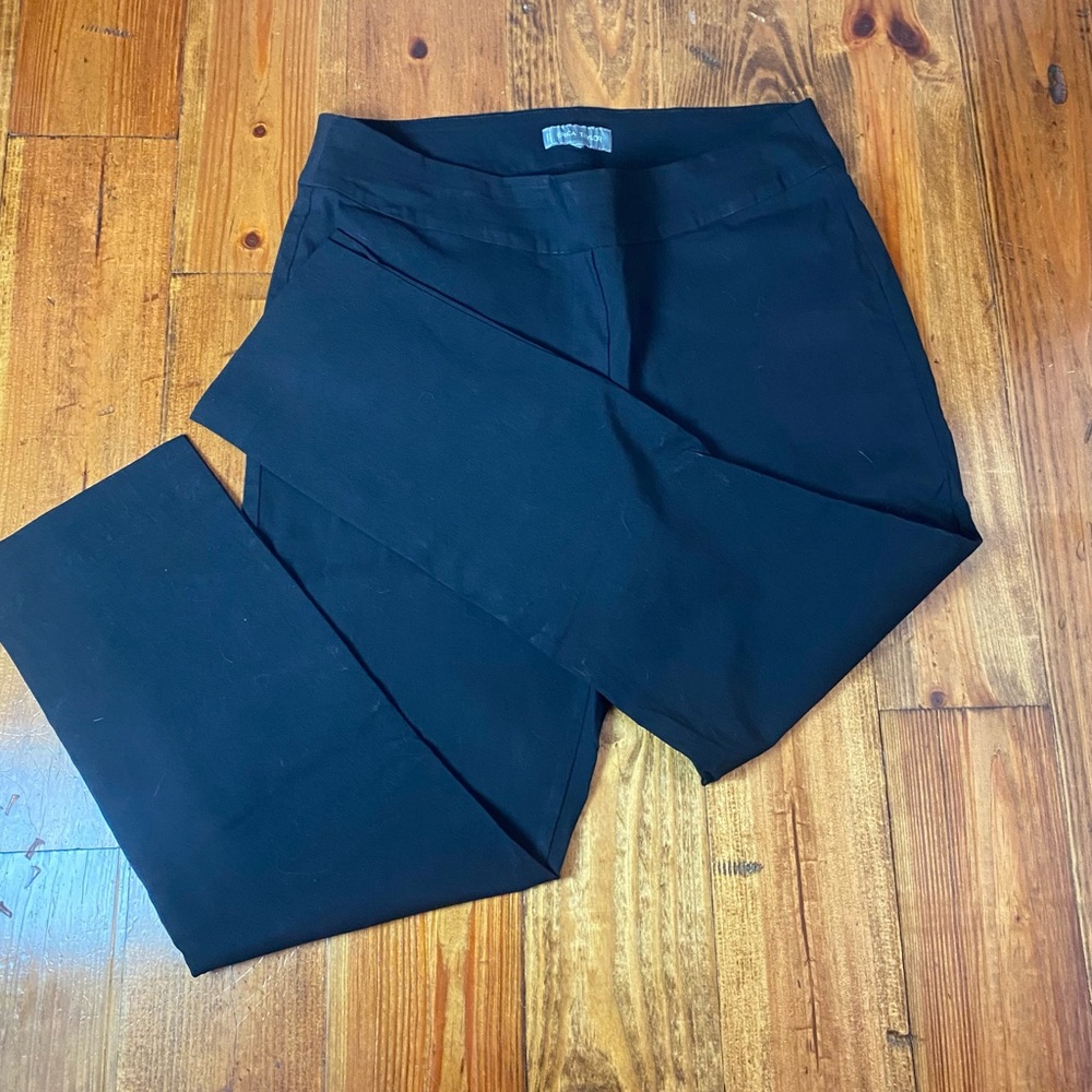 Erica Taylor Stretch Pull-On Straight Crop Dress Pants